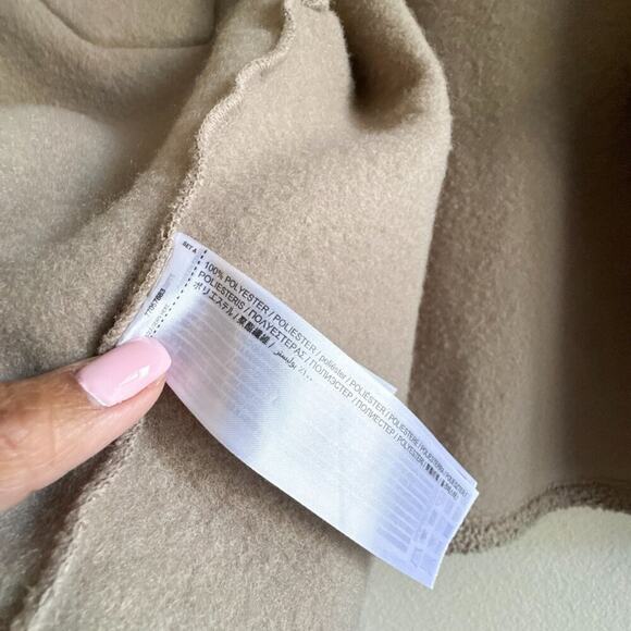 Mango Missouri Boucle Shacket Faux Shearling Collar Camel Tan S - Picture 8 of 15